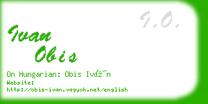 ivan obis business card